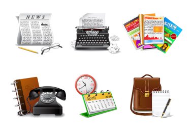 Journalism and press icons part 2 clipart