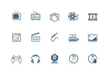 Media icons | piccolo series clipart