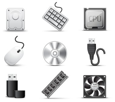 Computer parts | B&W series clipart