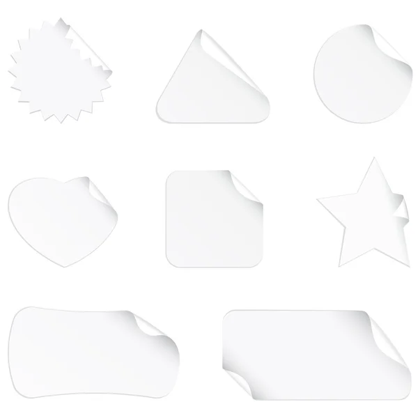 Witte stickers — Stockvector