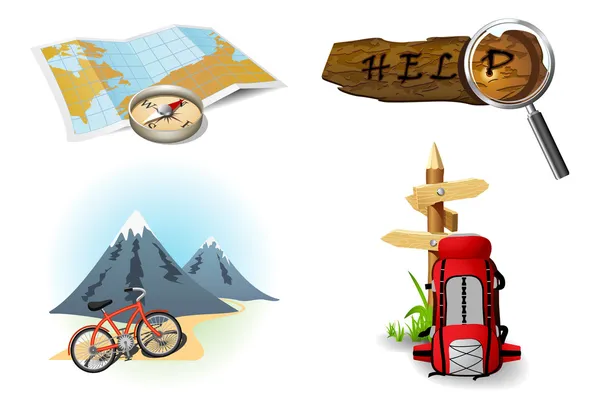 Icônes de camping 1 — Image vectorielle
