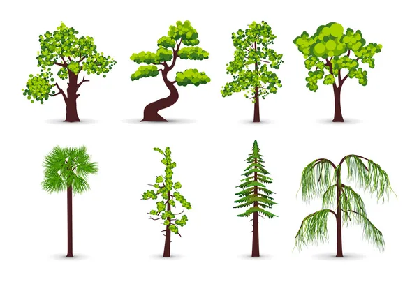 Trees icons — Stock Vector