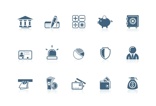 Les icônes de la banque the Picco series — Image vectorielle