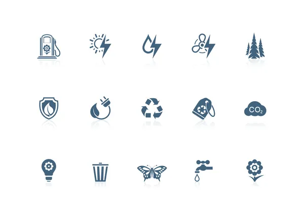 Iconos de ecología de la serie jalá Piccolo — Vector de stock