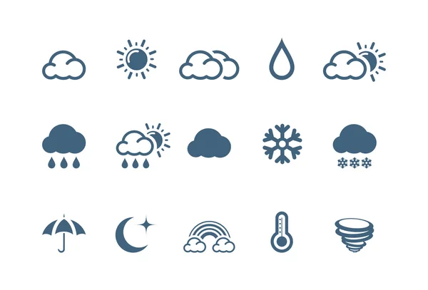 Weather icons | piccolo series — Stock Vector