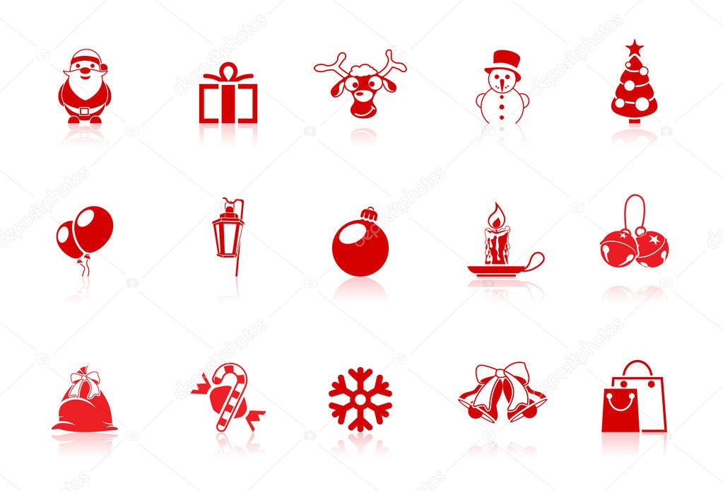 Christmas icons | Piccolo series — Stock Vector © popcic #5694520