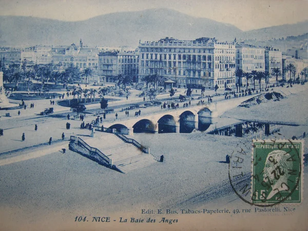 Vintage καρτ-ποστάλ της Νίκαιας — Φωτογραφία Αρχείου