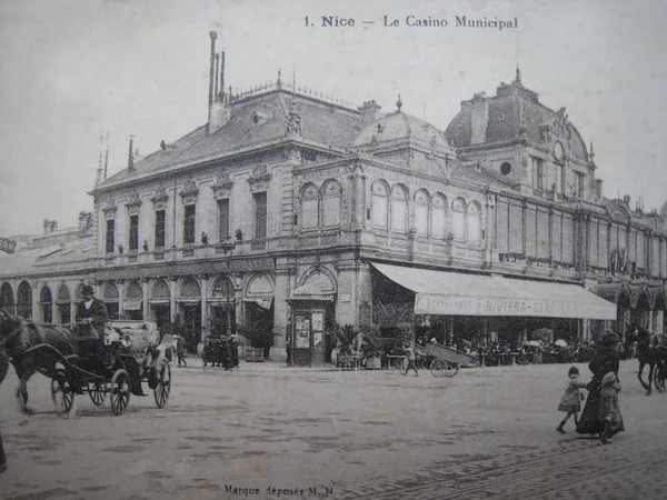 Cartão postal vintage de Nice no sul da França — Fotografia de Stock