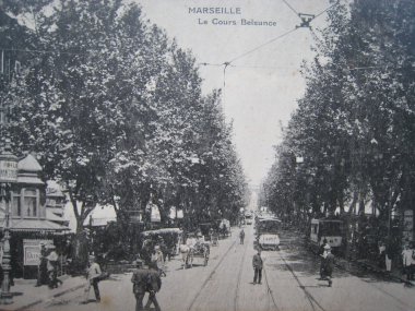 Vintage postcard of Marseille clipart