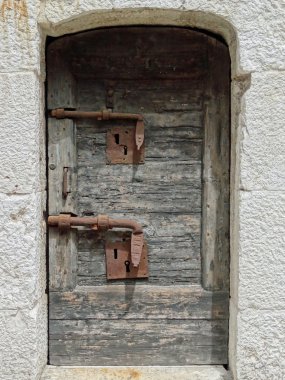 Prison's door in Doge's palace in Venice clipart