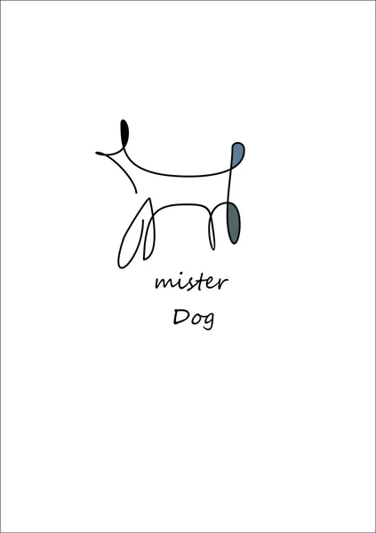 Mister собака Стокова Ілюстрація