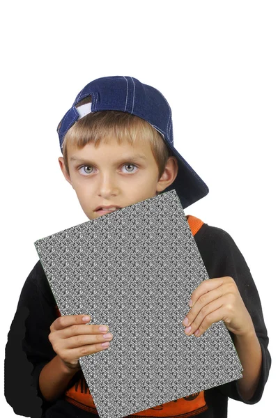 The boy with the book. — Stock Photo, Image