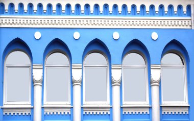 Facade of an old building. clipart