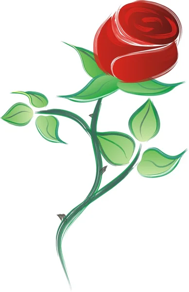 stock vector Red rose