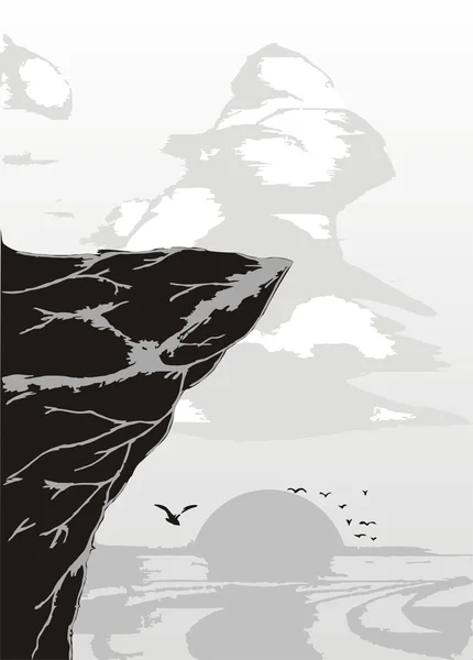 黑色岩石 — 图库矢量图片