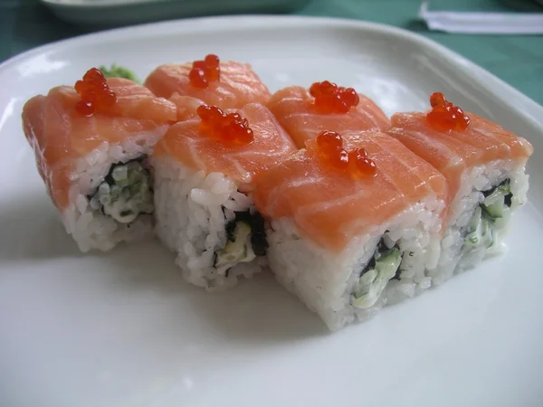 Sushi with salmon — Stock Photo, Image