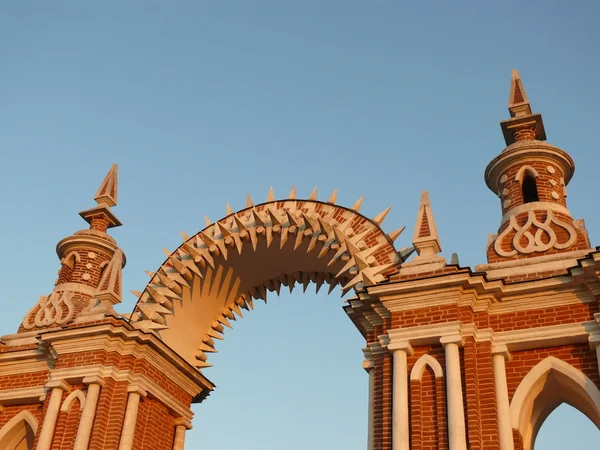 Stock image Arched gate in Tsaritsyno