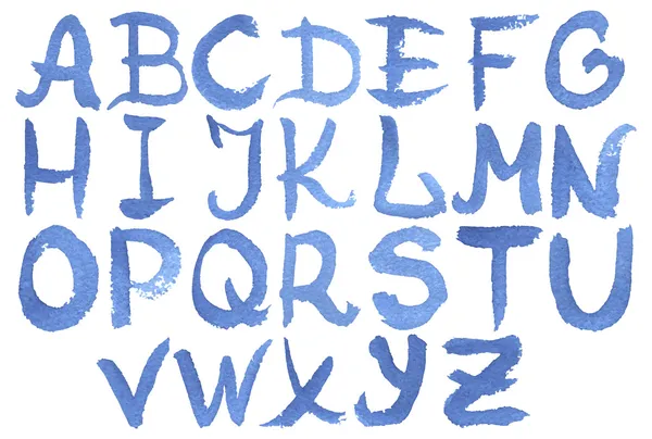Watercolor English alphabet — Stock Vector