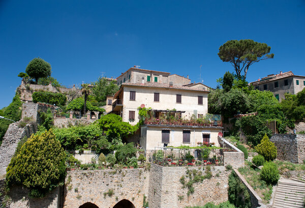 Cityscape view in city of Volterra, Tuscany, Italy