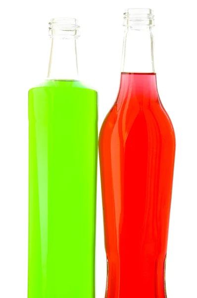 Bottles glass with lemonad — Stock Photo, Image