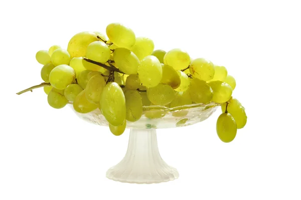 Grapes in a glass vase — Stock Photo, Image