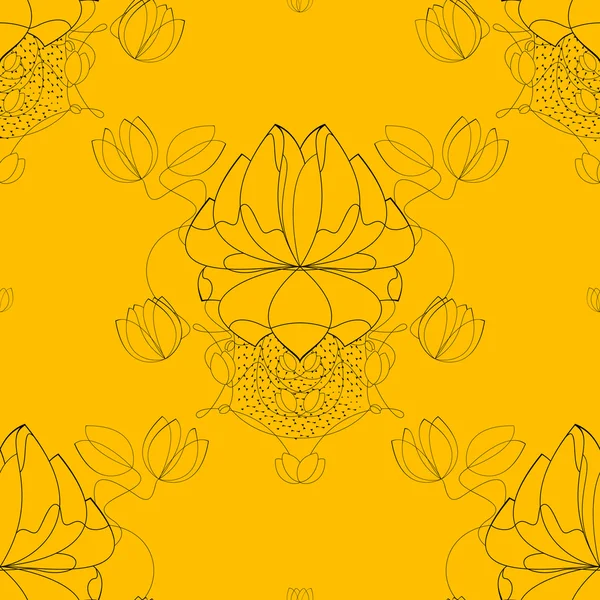 Patrón de flor abstracta sin costura vectorial, papel — Archivo Imágenes Vectoriales