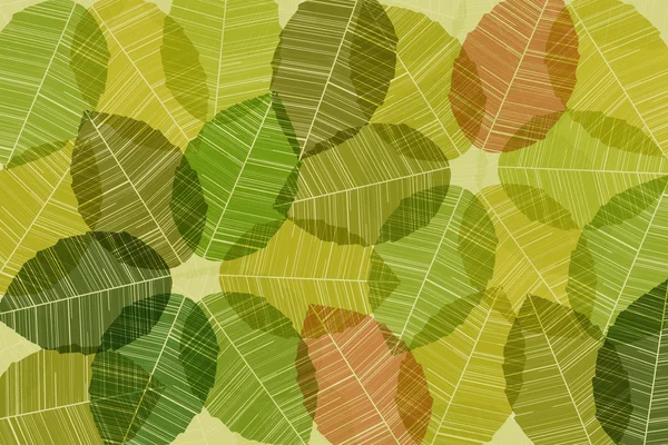 Fond vectoriel avec feuilles abstraites — Image vectorielle