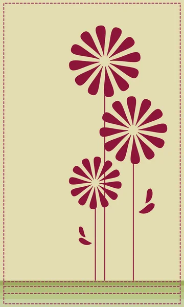 Carte florale vectorielle — Image vectorielle
