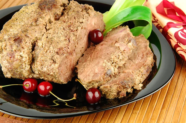 Carne suculenta, carne assada — Fotografia de Stock