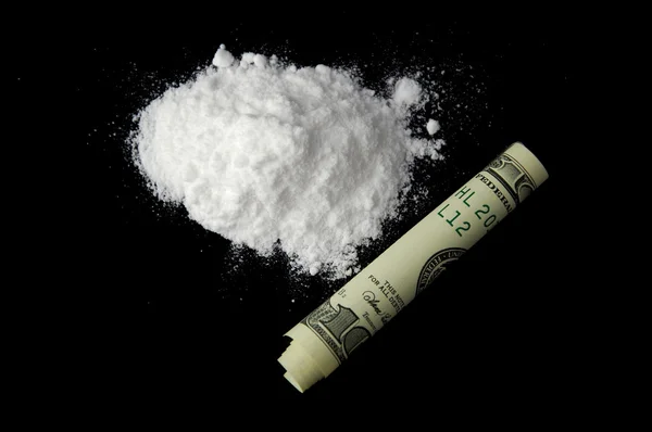 stock image Cocaine and money