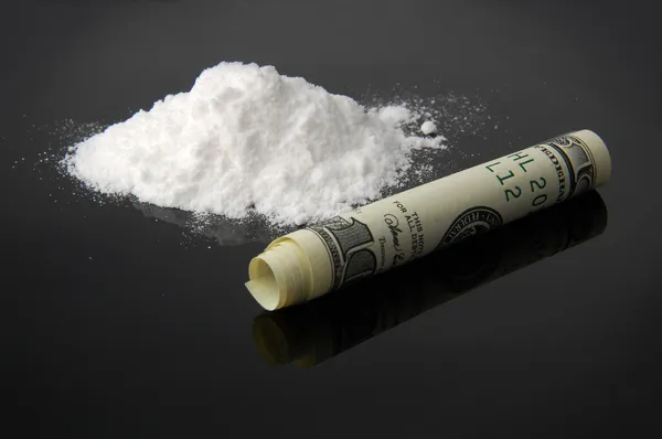 A kokain és a pénz — Stock Fotó