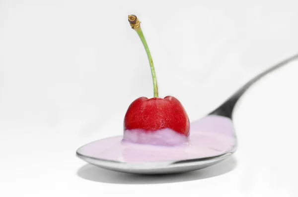 Stock image Cherry yogurt