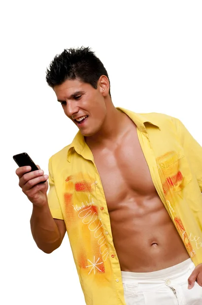 Mann mit Telefon — Stockfoto