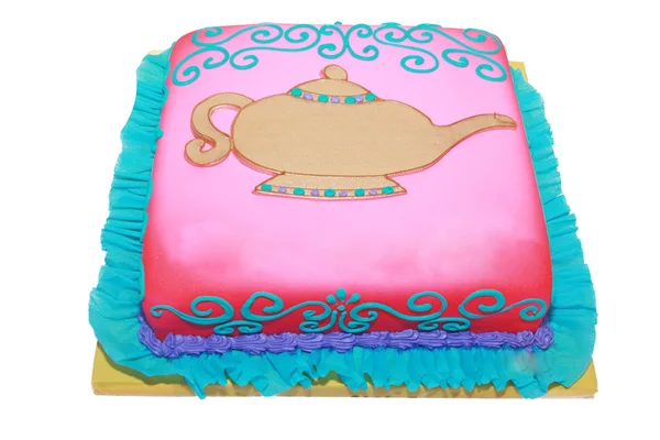 Gâteau d'anniversaire thème arabe en blanc Images De Stock Libres De Droits