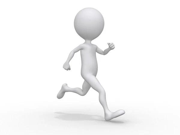 Running 3d character — Stock Photo, Image