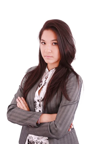 Confident business executive woman of Asian, half length closeup — Stock Photo, Image