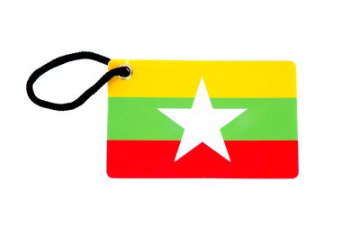 Myanmar bayrağı etiketi