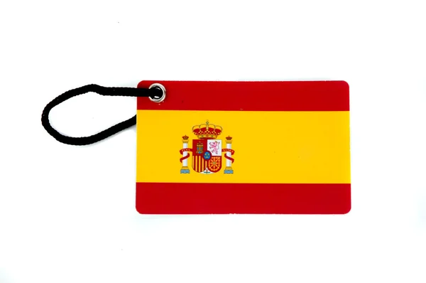 Ετικέτα σημαία της Ισπανίας — Φωτογραφία Αρχείου