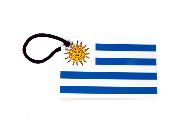 Ετικέτα σημαία της Ουρουγουάης — Φωτογραφία Αρχείου