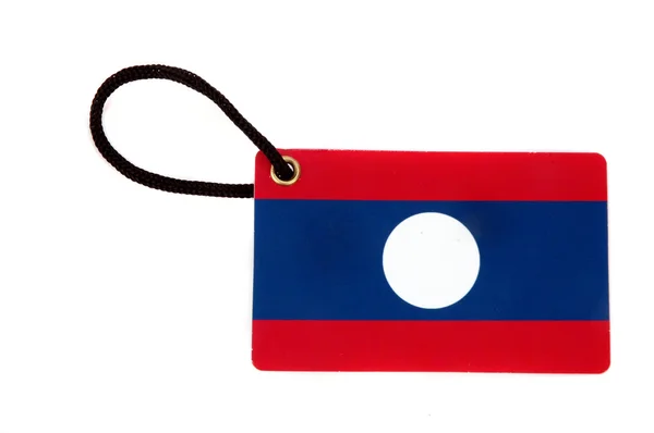 Tag bandiera Laos — Foto Stock