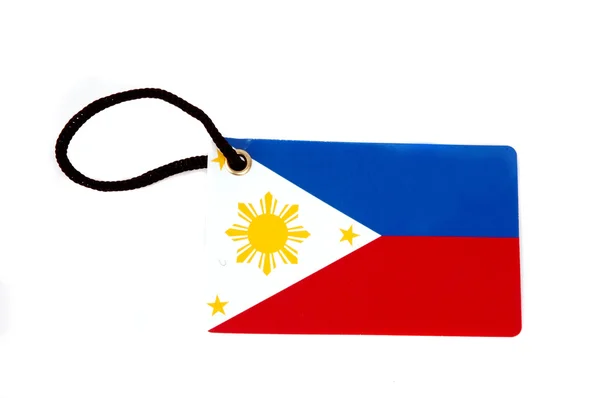 フィリピンの旗のタグ — ストック写真