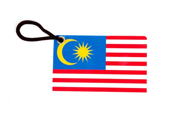 Malesia bandiera tag — Foto Stock