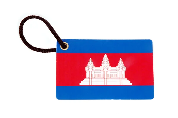 Tag bandiera cambogiana — Foto Stock