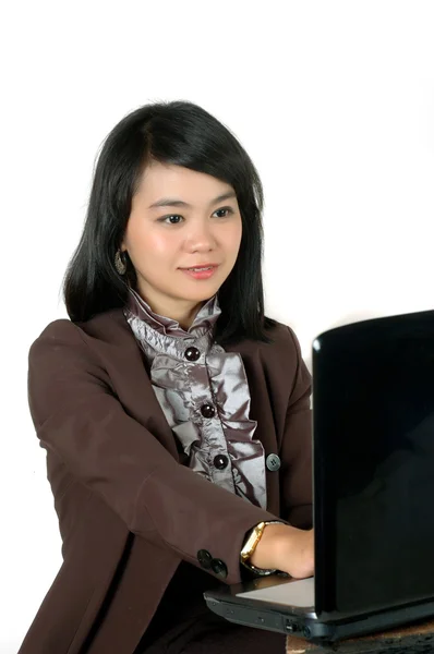 Asiatiska unga sekreterarens kontor — Stockfoto
