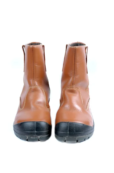 Párek hnědých kožených bot — Stock fotografie