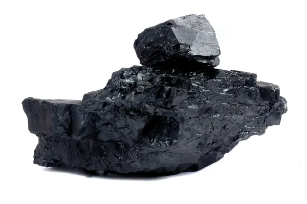 Bir büyük ve küçük parça kömür — Stok fotoğraf
