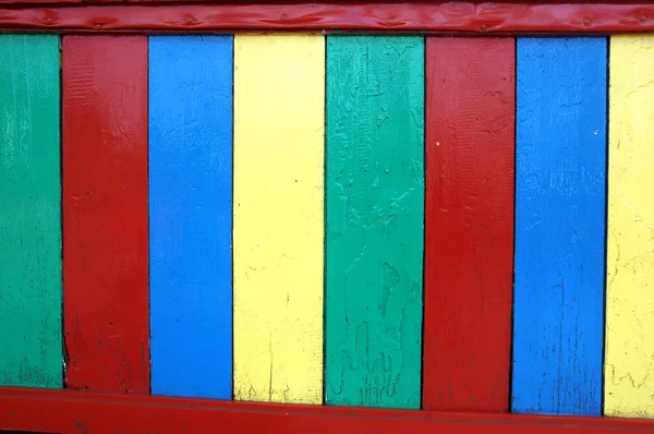 Peinture colorée sur panneau de bois — Photo