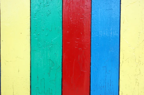 Colorful paint on wood board — Stock Photo, Image