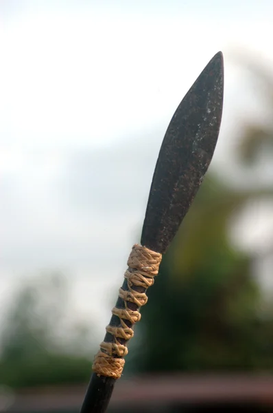 Tradiční zbraně kmenových kalimantan Indonésie — Stock fotografie