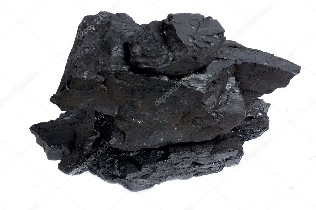 Pile lumps of coals